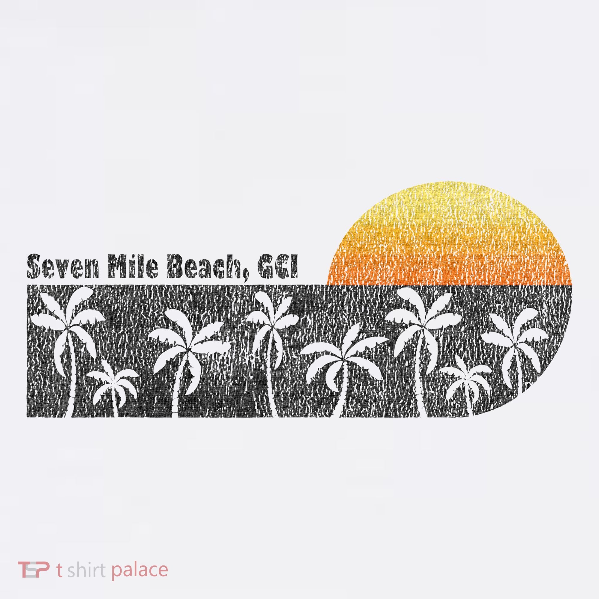 Retro Seven Mile Beach Grand Cayman Island Retro Women's Hoodie