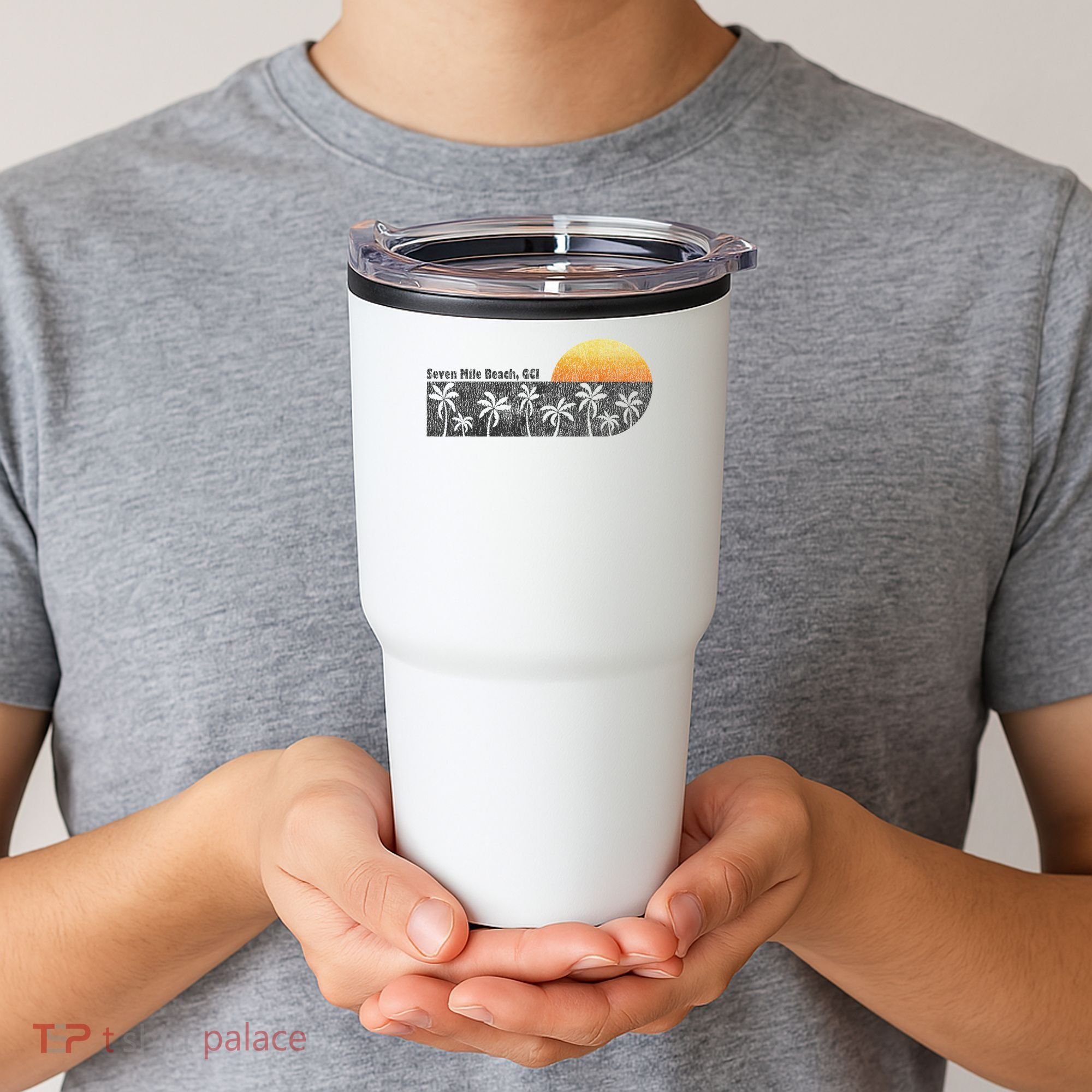 Retro Seven Mile Beach Grand Cayman Island Retro Tumbler