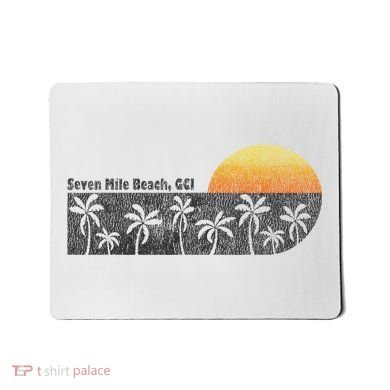 Retro Seven Mile Beach Grand Cayman Island Retro Mousepad