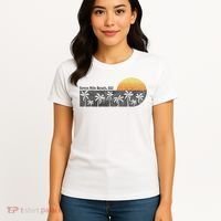 Retro Seven Mile Beach Grand Cayman Island Retro Women's T-Shirt thumb 4