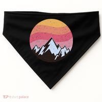 Retro Sunset Mountain USA-Made Doggie Bandana thumb 0