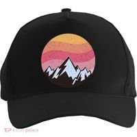 Retro Sunset Mountain Five-Panel Snapback Cap thumb 0