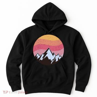 Retro Sunset Mountain Hoodie