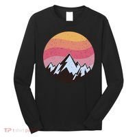 Retro Sunset Mountain Long Sleeve Shirt thumb 0