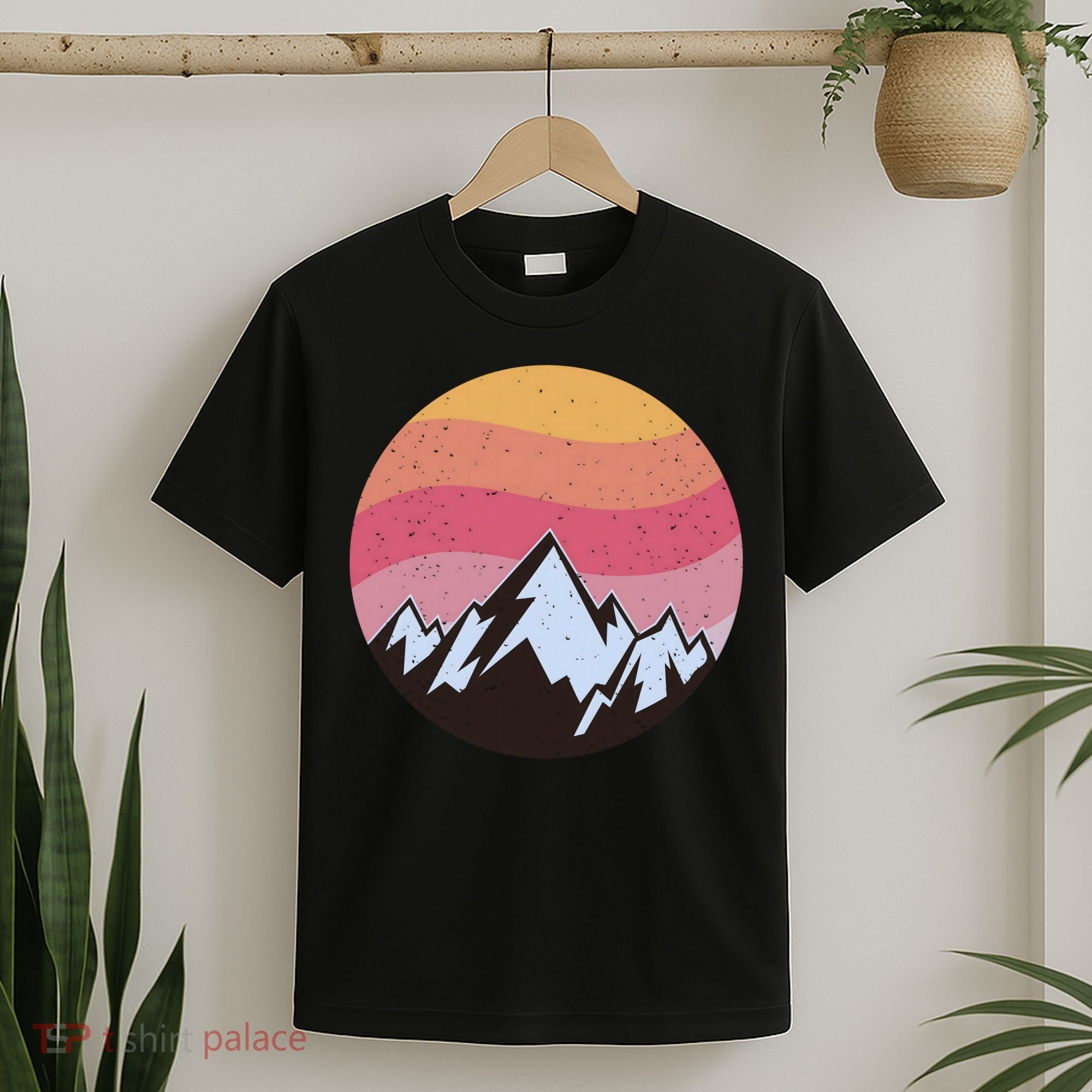 Retro Sunset Mountain T-Shirt