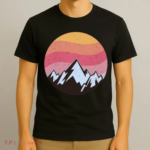 Retro Sunset Mountain T-Shirt