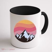 Retro Sunset Mountain Coffee Mug thumb 1