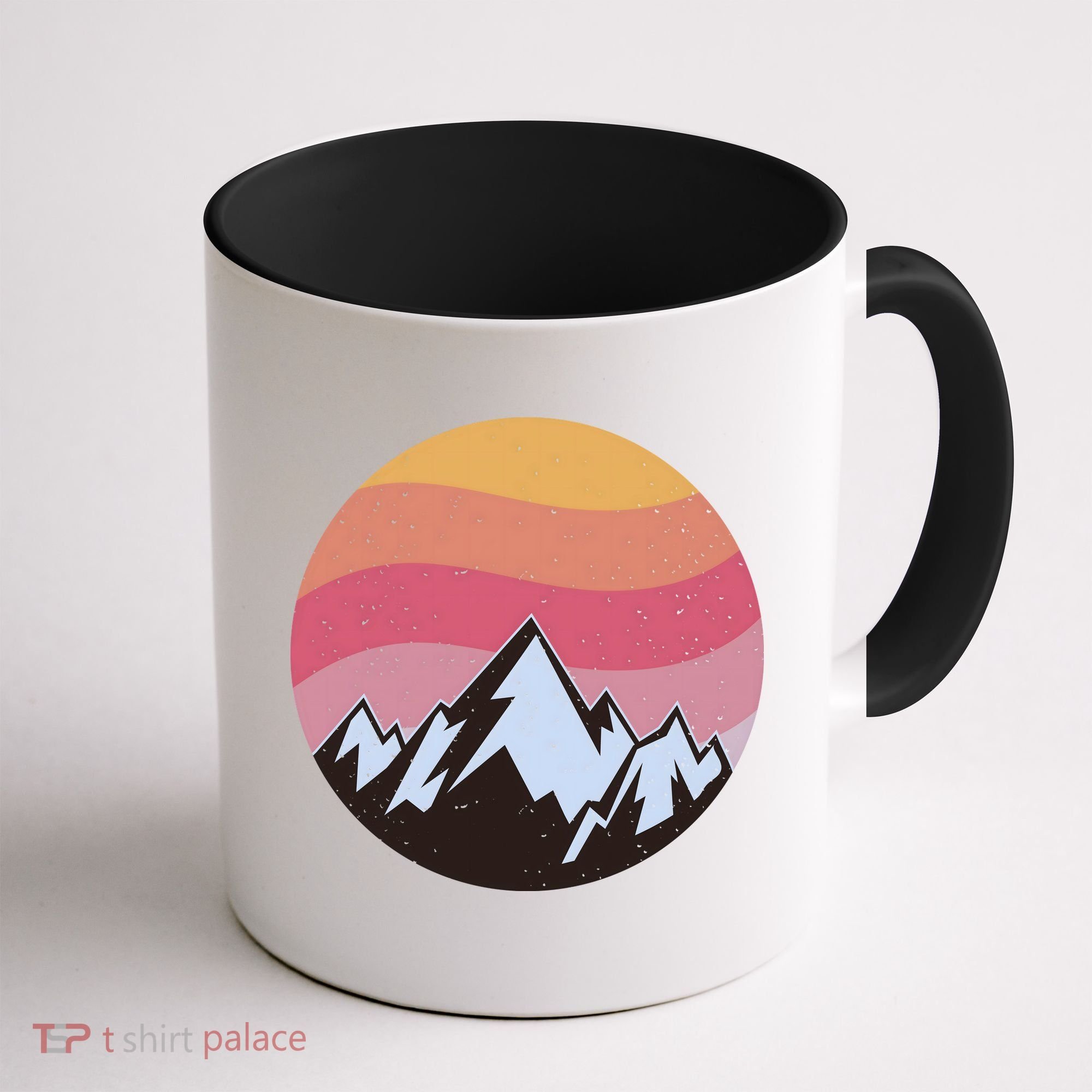 Retro Sunset Mountain Coffee Mug