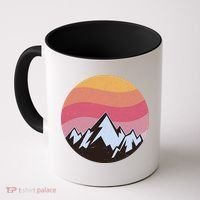 Retro Sunset Mountain Coffee Mug thumb 0