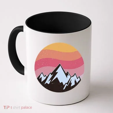 Retro Sunset Mountain Coffee Mug