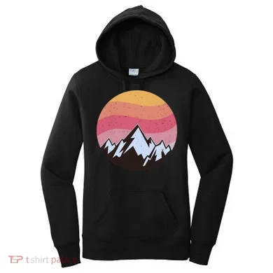 Retro Sunset Mountain Women's Hoodie