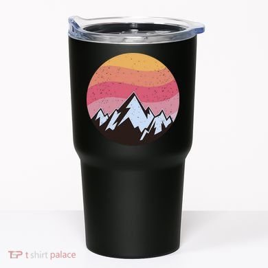 Retro Sunset Mountain Tumbler