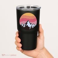 Retro Sunset Mountain Tumbler thumb 2