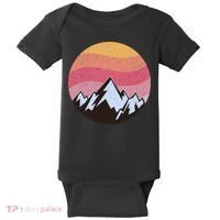 Retro Sunset Mountain Baby Bodysuit thumb 0