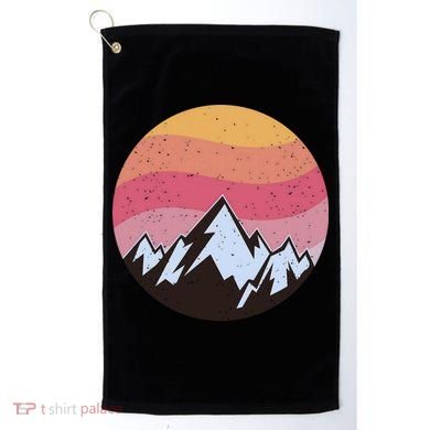 Retro Sunset Mountain Golf Towel
