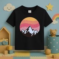 Retro Sunset Mountain Toddler T-Shirt thumb 3