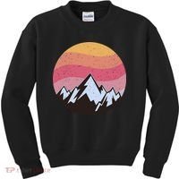 Retro Sunset Mountain Kids Sweatshirt thumb 0