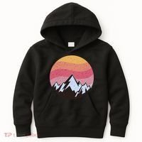 Retro Sunset Mountain Kids Hoodie thumb 0