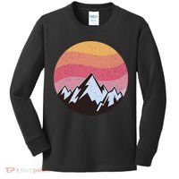 Retro Sunset Mountain Kids Long Sleeve Shirt thumb 0