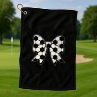 Retro Soccer Mama Cool Coquette Mom Soccer Retro Mothers Day Gift Golf Towel thumb 1