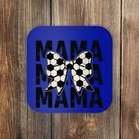 Retro Soccer Mama Cool Coquette Mom Soccer Retro Mothers Day Gift Coaster thumb 0