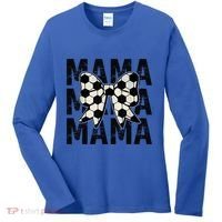 Retro Soccer Mama Cool Coquette Mom Soccer Retro Mothers Day Gift Women's Long Sleeve Shirt thumb 0