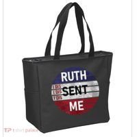 Ruth Sent Me Notorious Ruth Bader Ginsburg I Dissent Women Tote Bag thumb 2