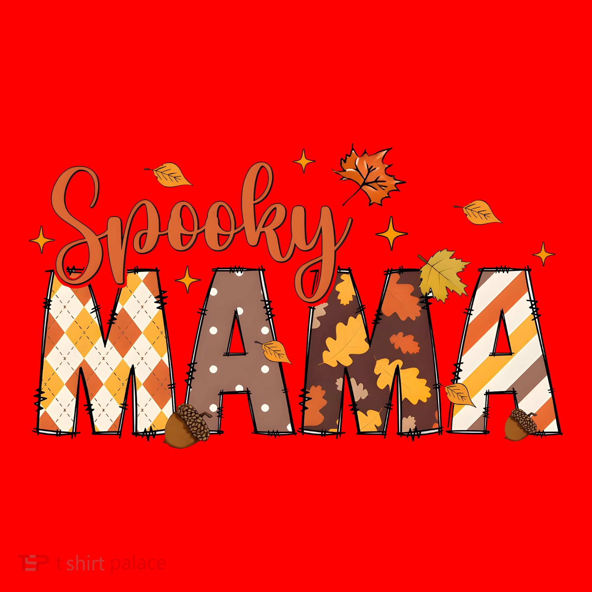 Retro Spooky Mama Halloween Santa Hat