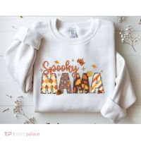 Retro Spooky Mama Halloween Sweatshirt thumb 2