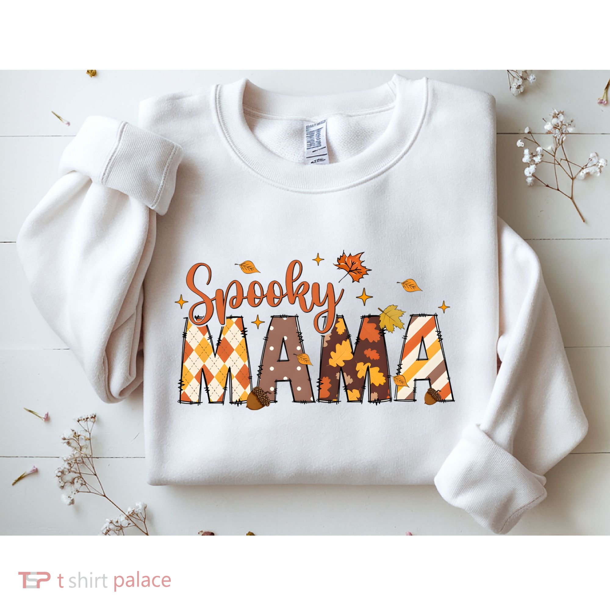 Retro Spooky Mama Halloween Sweatshirt