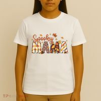 Retro Spooky Mama Halloween T-Shirt thumb 4