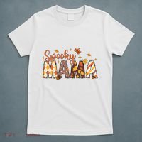 Retro Spooky Mama Halloween T-Shirt thumb 5