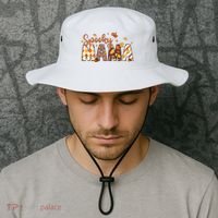 Retro Spooky Mama Halloween Bucket Hat thumb 2