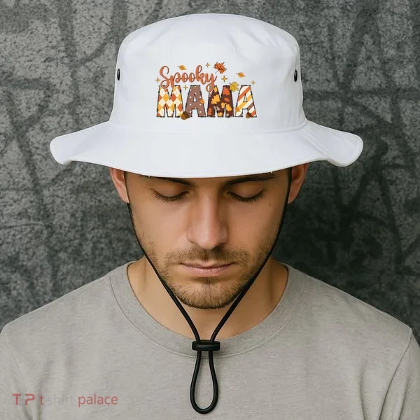 Retro Spooky Mama Halloween Bucket Hat