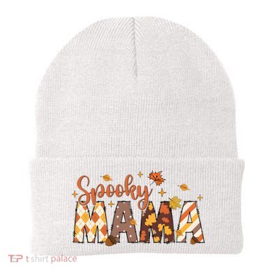 Retro Spooky Mama Halloween Beanie