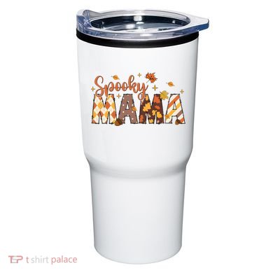 Retro Spooky Mama Halloween Tumbler