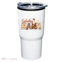 Retro Spooky Mama Halloween Tumbler thumb 0