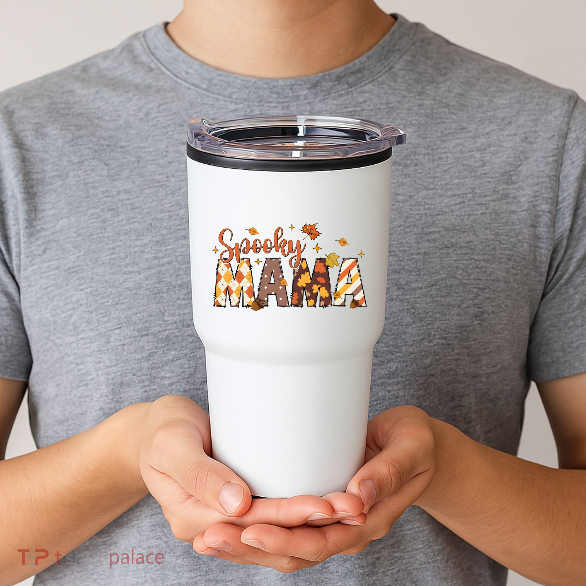 Retro Spooky Mama Halloween Tumbler
