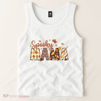 Retro Spooky Mama Halloween Tank Top thumb 2