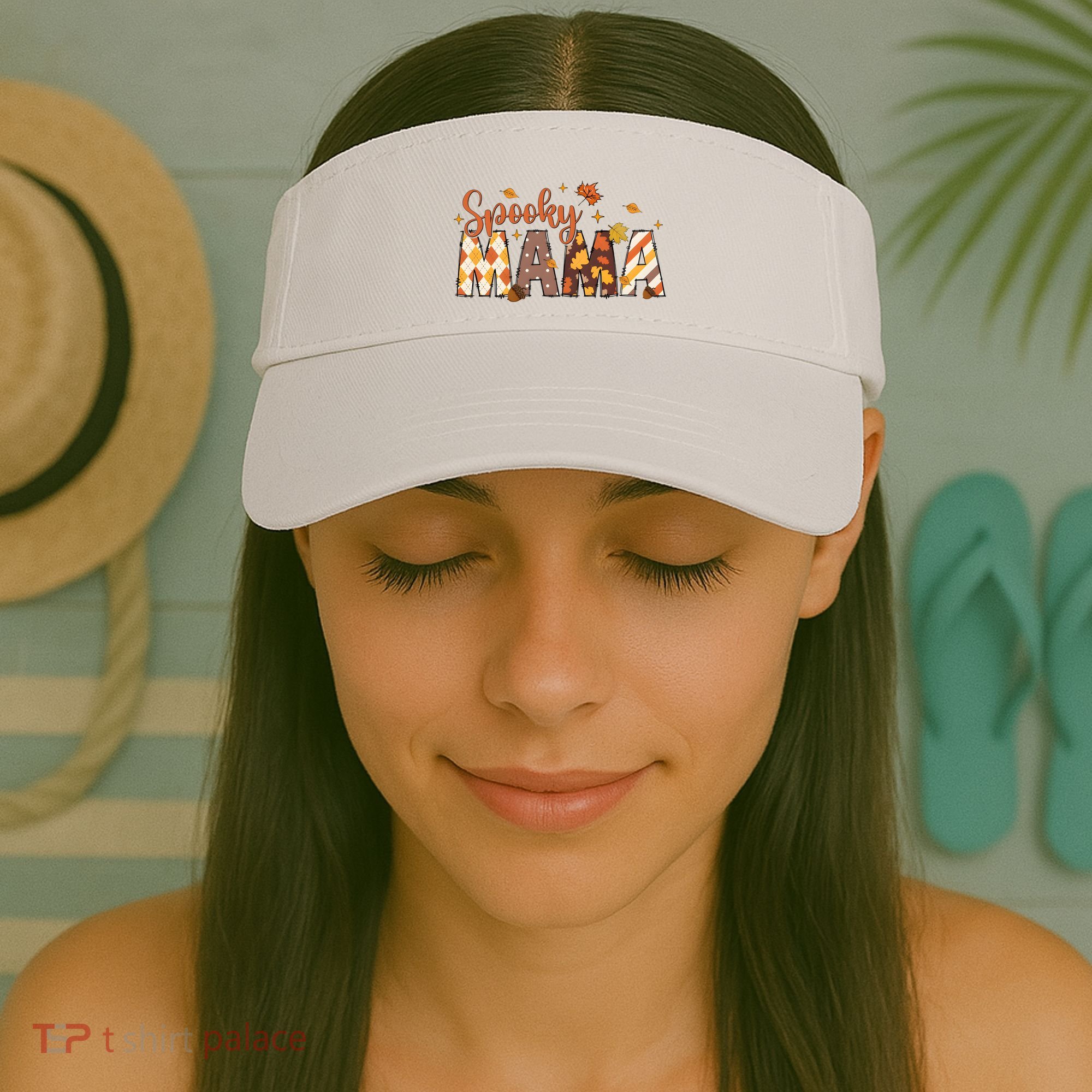 Retro Spooky Mama Halloween Visor