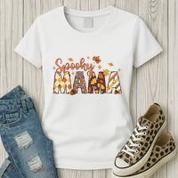 Retro Spooky Mama Halloween Women's T-Shirt thumb 3