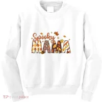 Retro Spooky Mama Halloween Kids Sweatshirt thumb 0