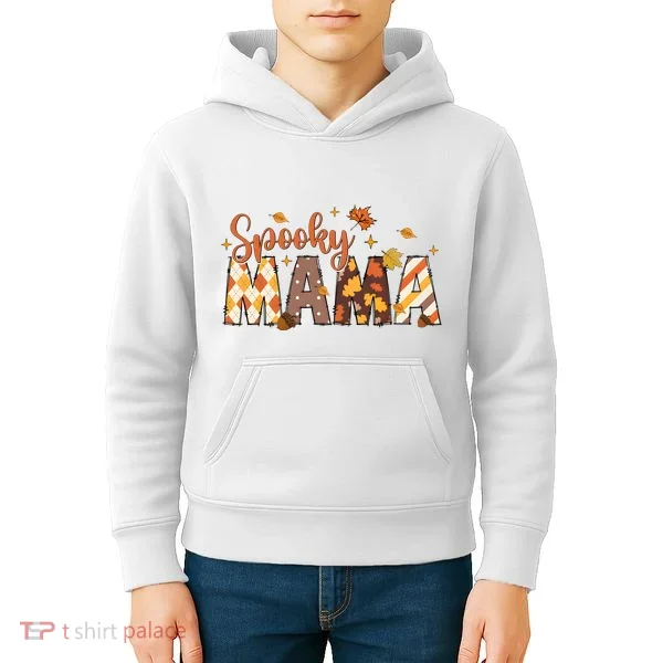 Retro Spooky Mama Halloween Kids Hoodie