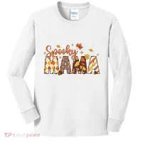 Retro Spooky Mama Halloween Kids Long Sleeve Shirt thumb 0