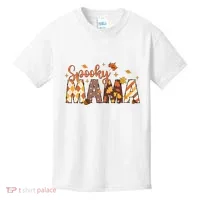 Retro Spooky Mama Halloween Kids T-Shirt thumb 0