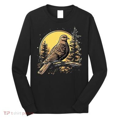 Retro Style Mourning Dove Long Sleeve Shirt