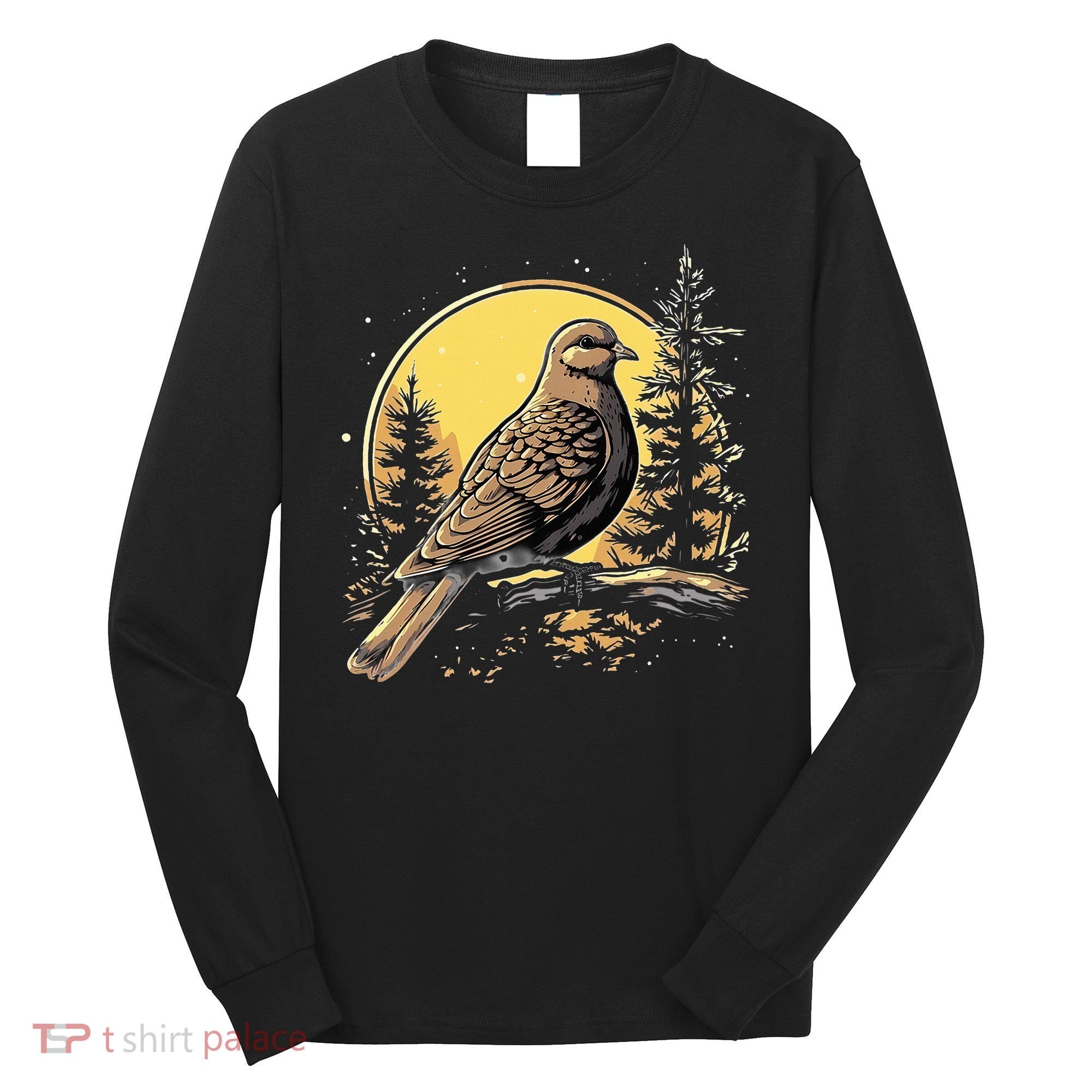Retro Style Mourning Dove Long Sleeve Shirt