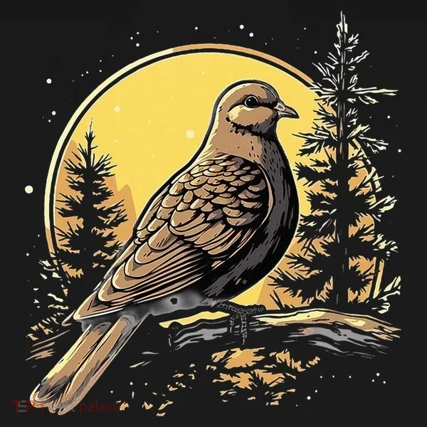 Retro Style Mourning Dove Bucket Hat