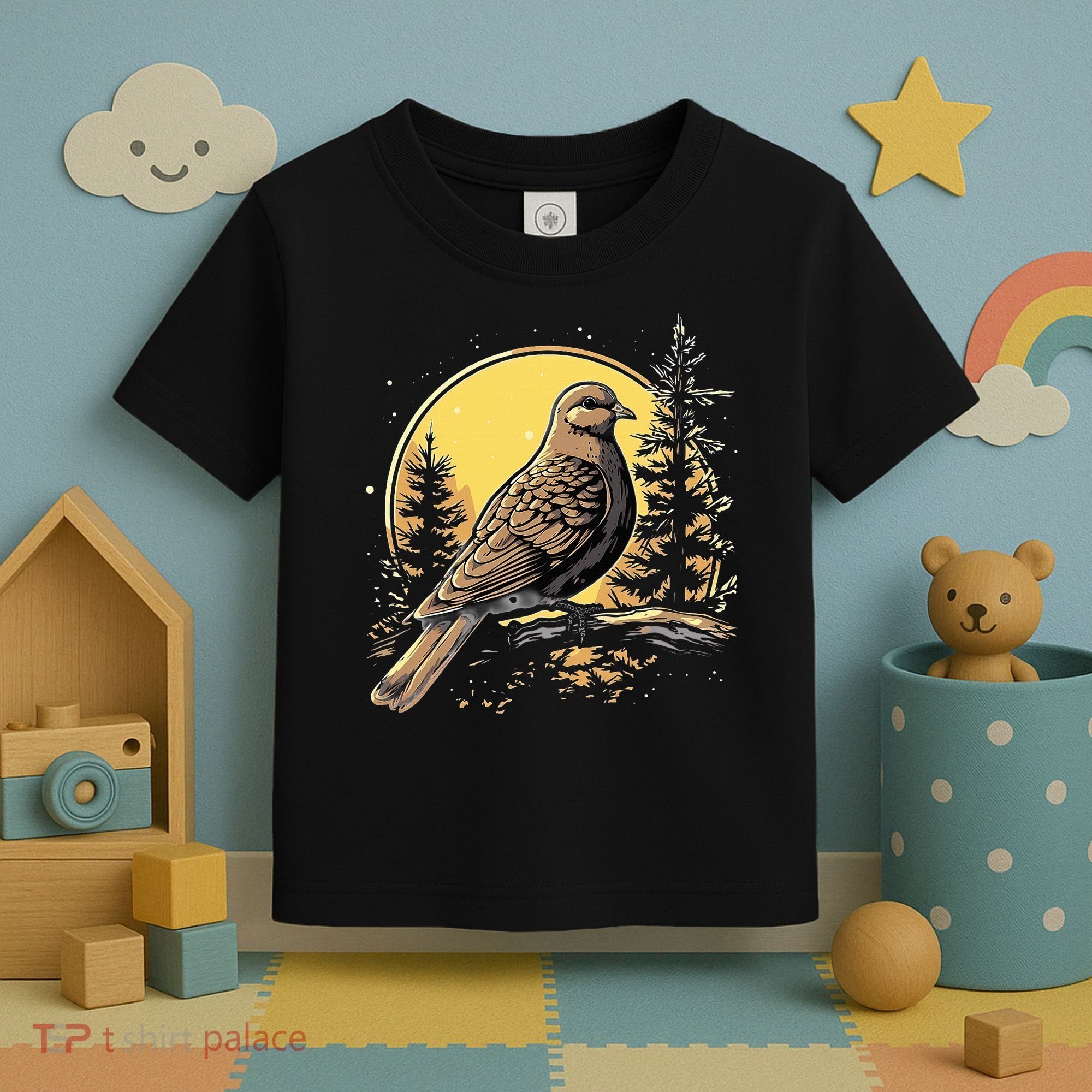 Retro Style Mourning Dove Toddler T-Shirt