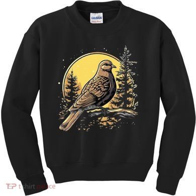 Retro Style Mourning Dove Kids Sweatshirt